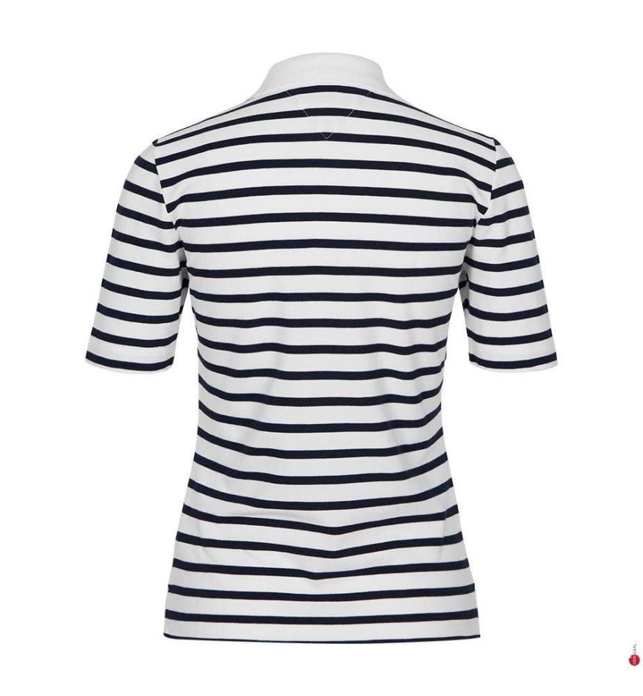 Polohemd - Gestreift Schwarz