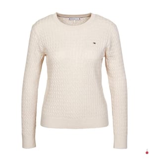 Pullover mit gedrehten Maschen - Gelb