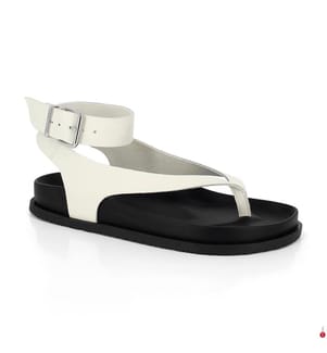 Ledersandalen - Schwarz und Weiss
