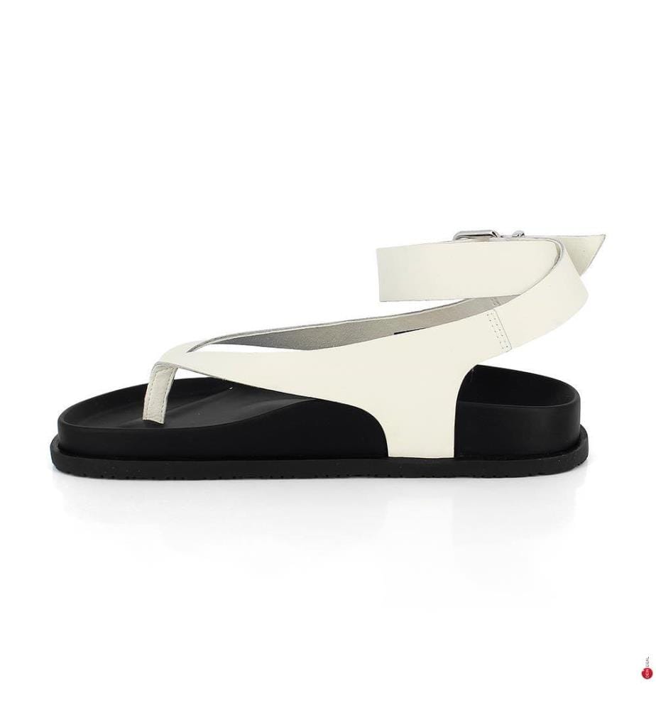 Ledersandalen - Schwarz und Weiss