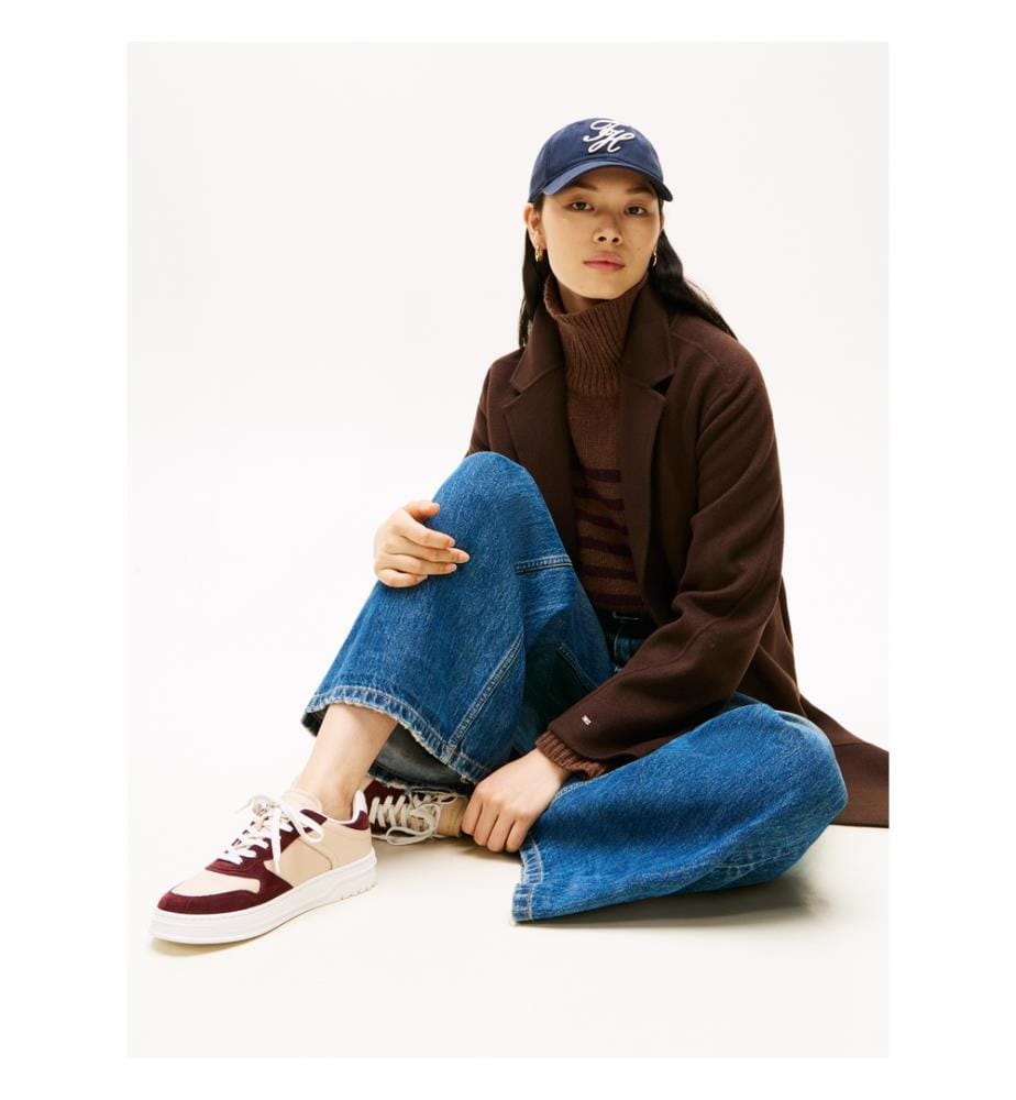 Baskets Sporty Cupsole - Bordeaux et Crème