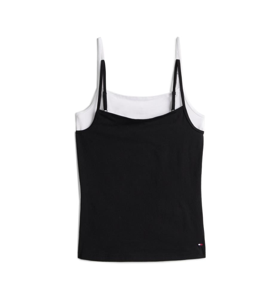 2er-Set Slim Fit Tops - Schwarz und Weiss
