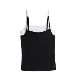 2er-Set Slim Fit Tops - Schwarz und Weiss
