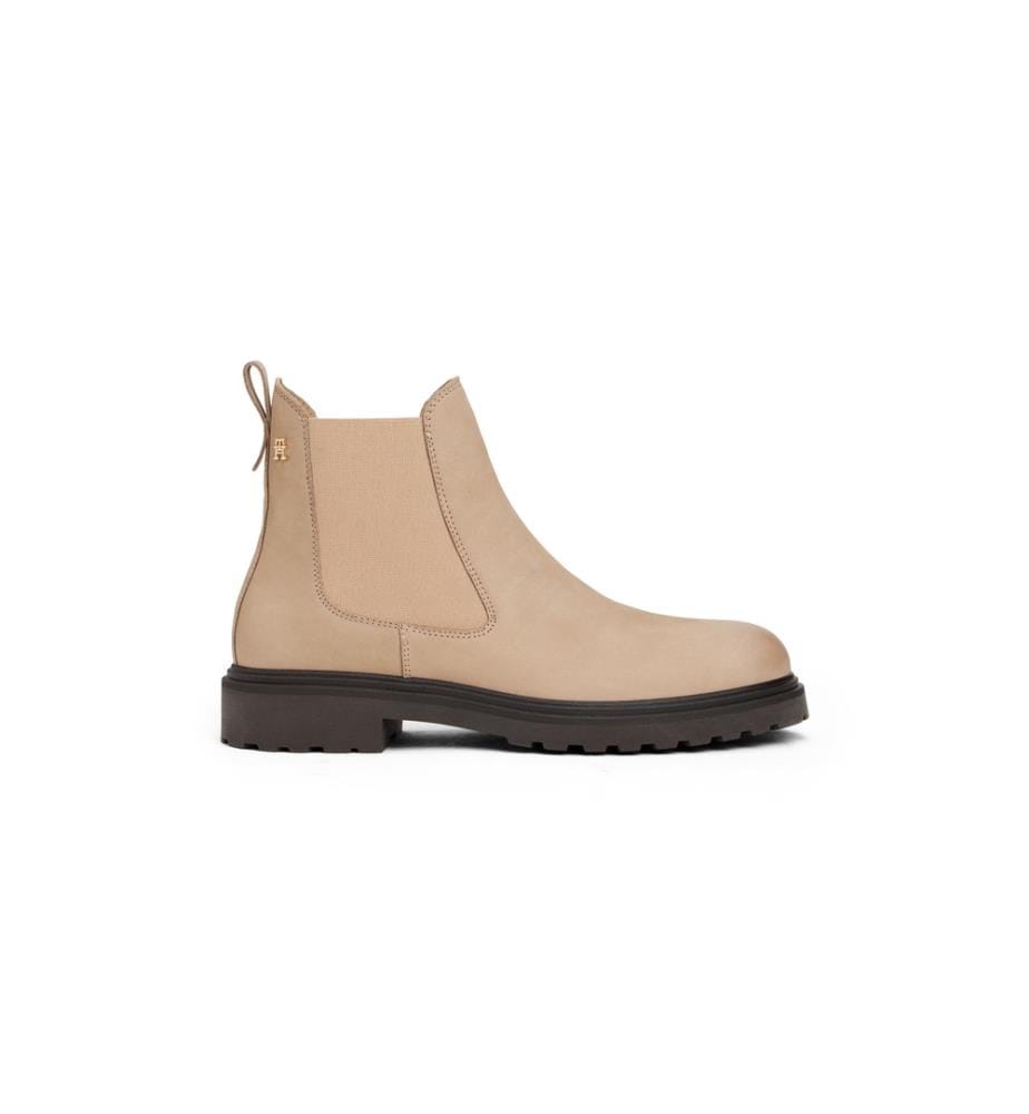 Nubuk-Stiefeletten - Hellbraun