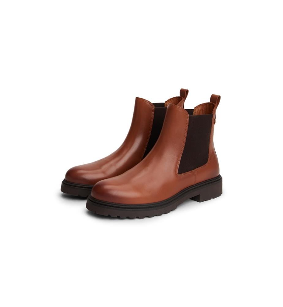 Stiefeletten mit gezackter Sohle - Braun