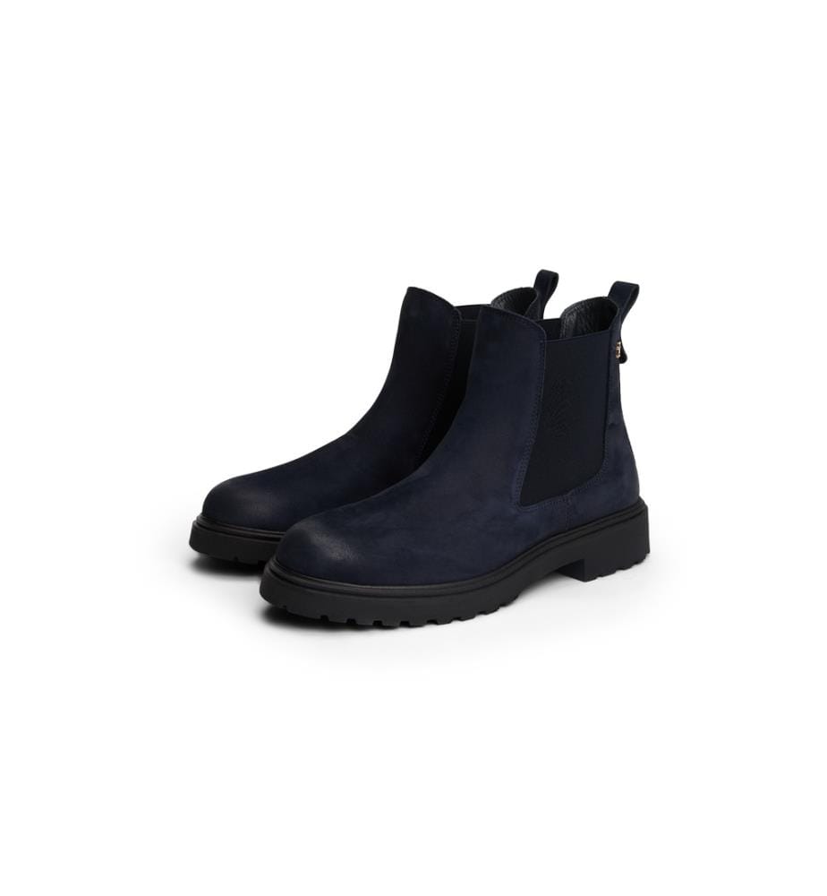 Stiefeletten aus Nubukleder - Marine