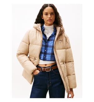 Bauschige Jacke mit Kapuze - Malted Milk