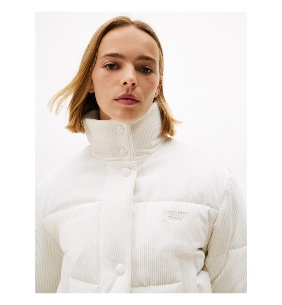Cord-Fleecejacke - Weiss