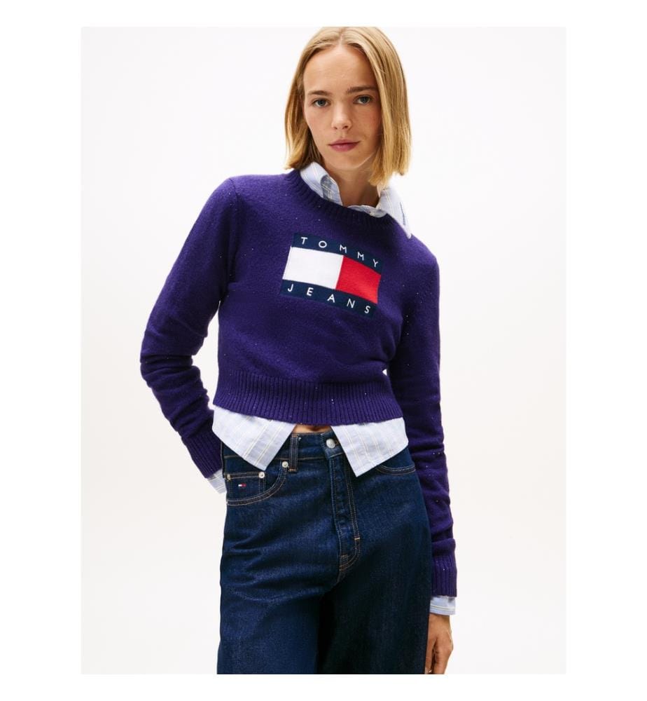 Sparkle Flag Pullover - Violett