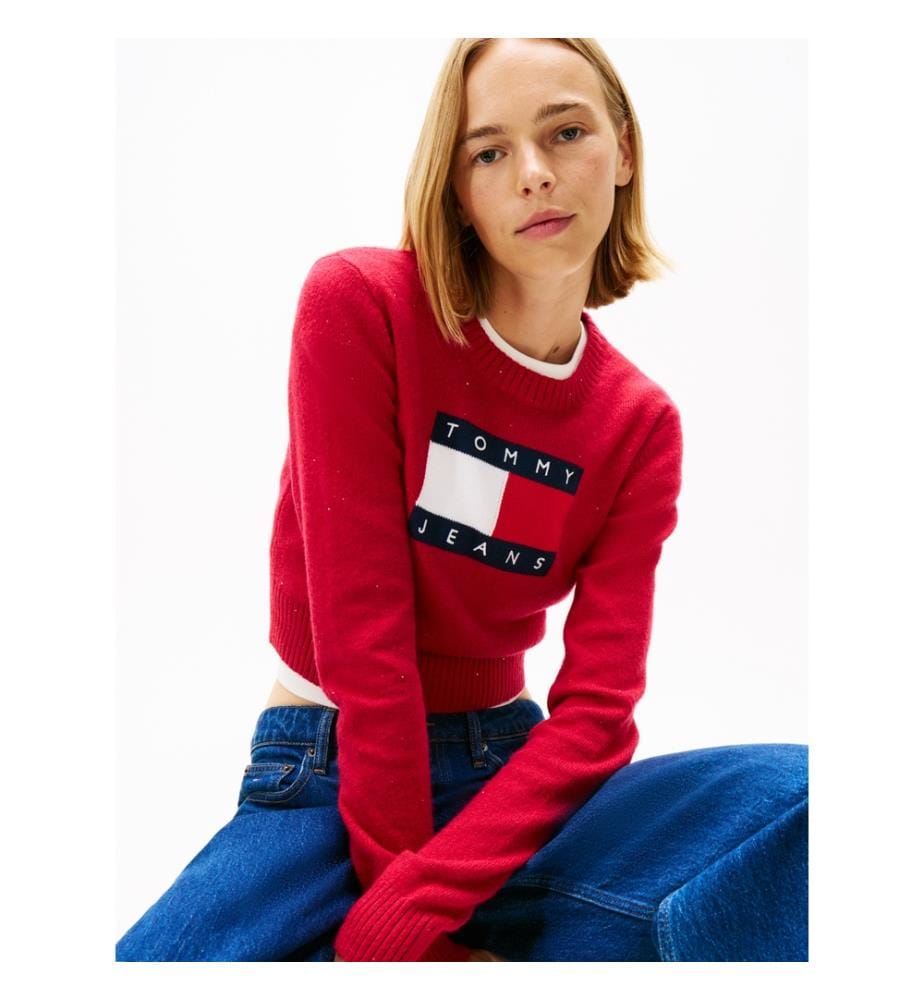 Sparkle Flag Pullover - Rot