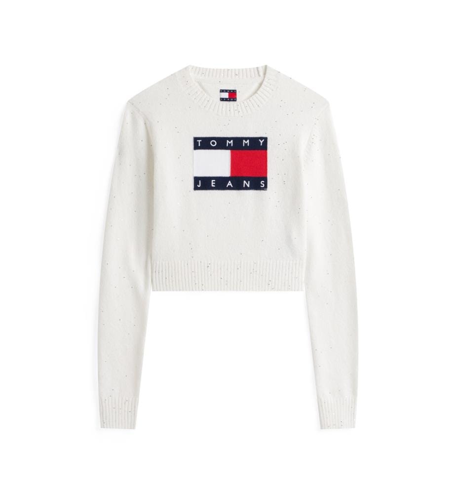 Sparkle Flag Pullover - Weiss