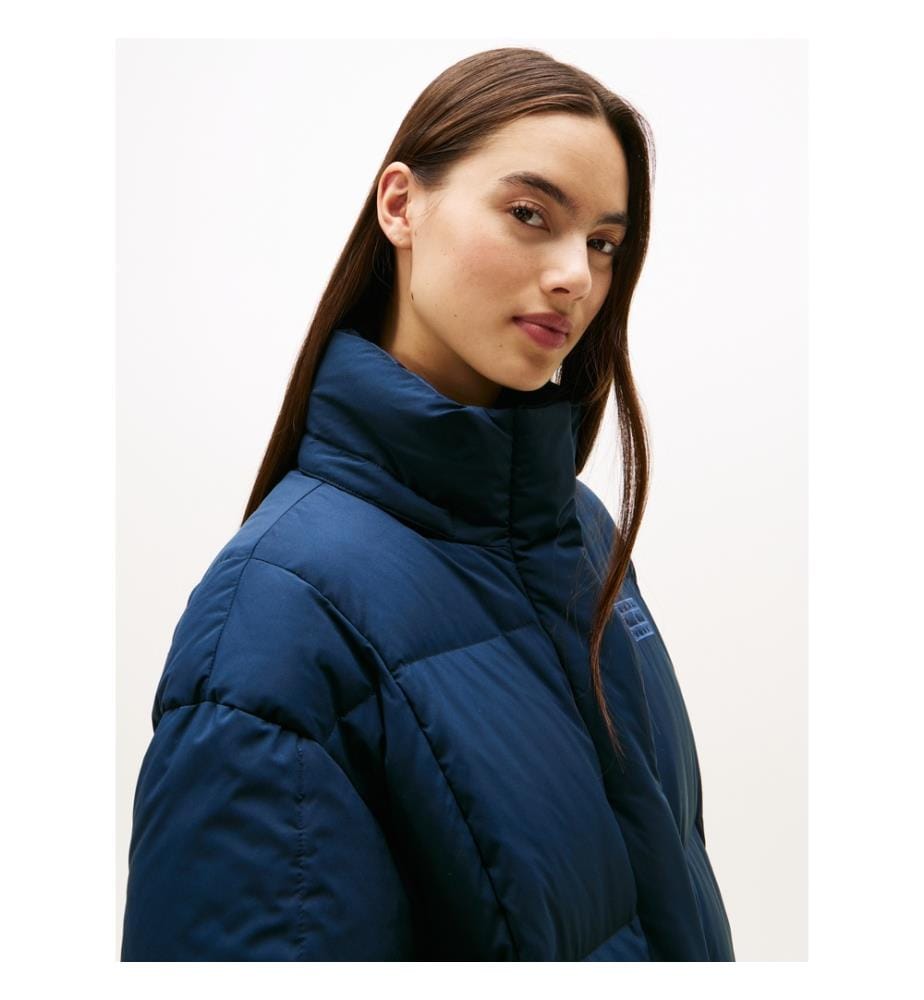 Lange gesteppte Daunenjacke Alaska - Dunkelblau