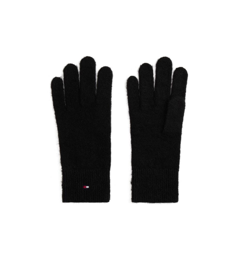 Weiche Strickhandschuhe mit Flagge Tommy Hilfiger - Schwarz