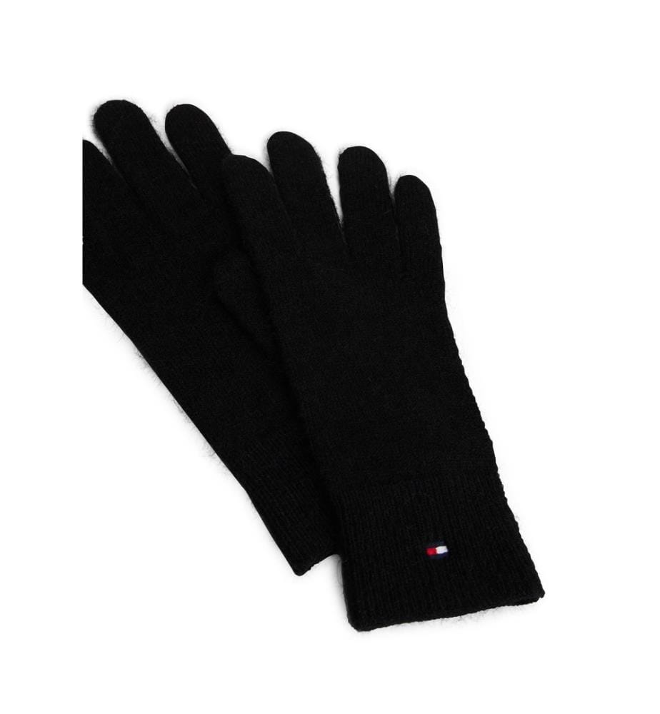 Weiche Strickhandschuhe mit Flagge Tommy Hilfiger - Schwarz
