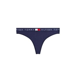 Gürtel-String Mit Wiederholtem Logo - Blau