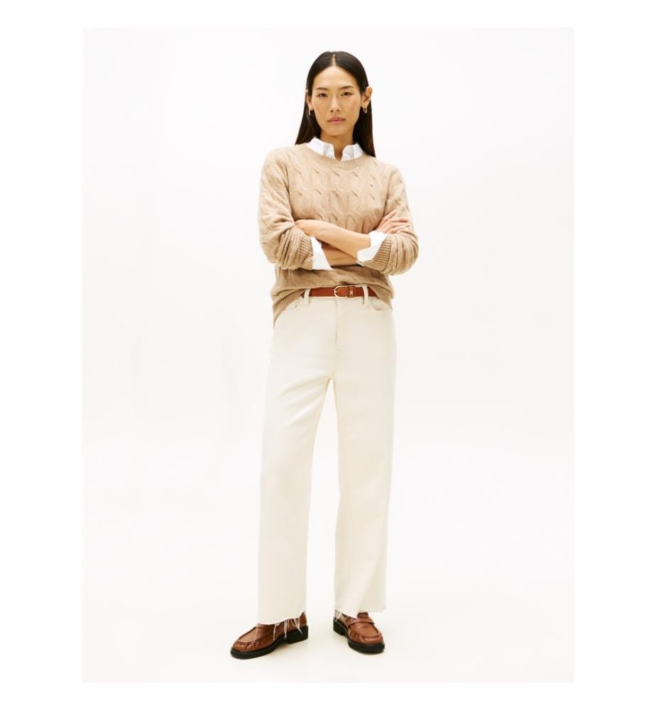 Pullover Soft Wool Cable - Beige