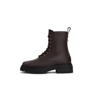 Bottines en cuir - Marron foncé