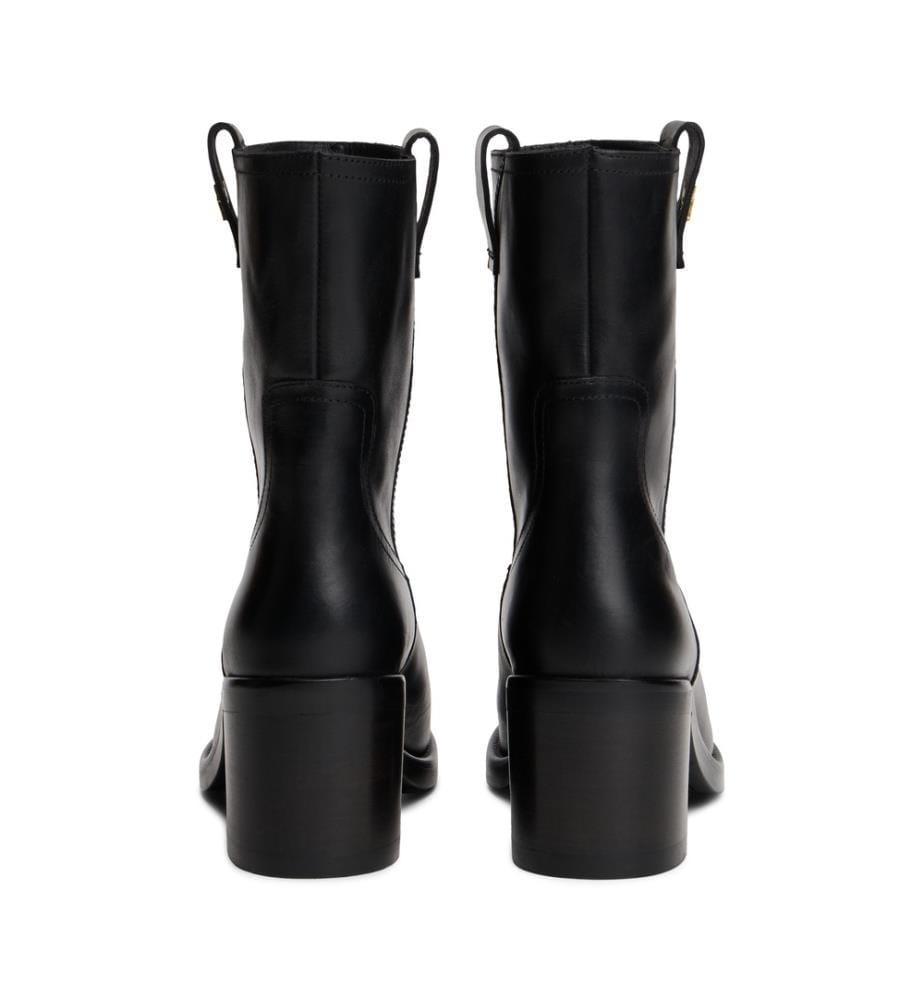 Reiterstiefeletten mit Absatz - Schwarz