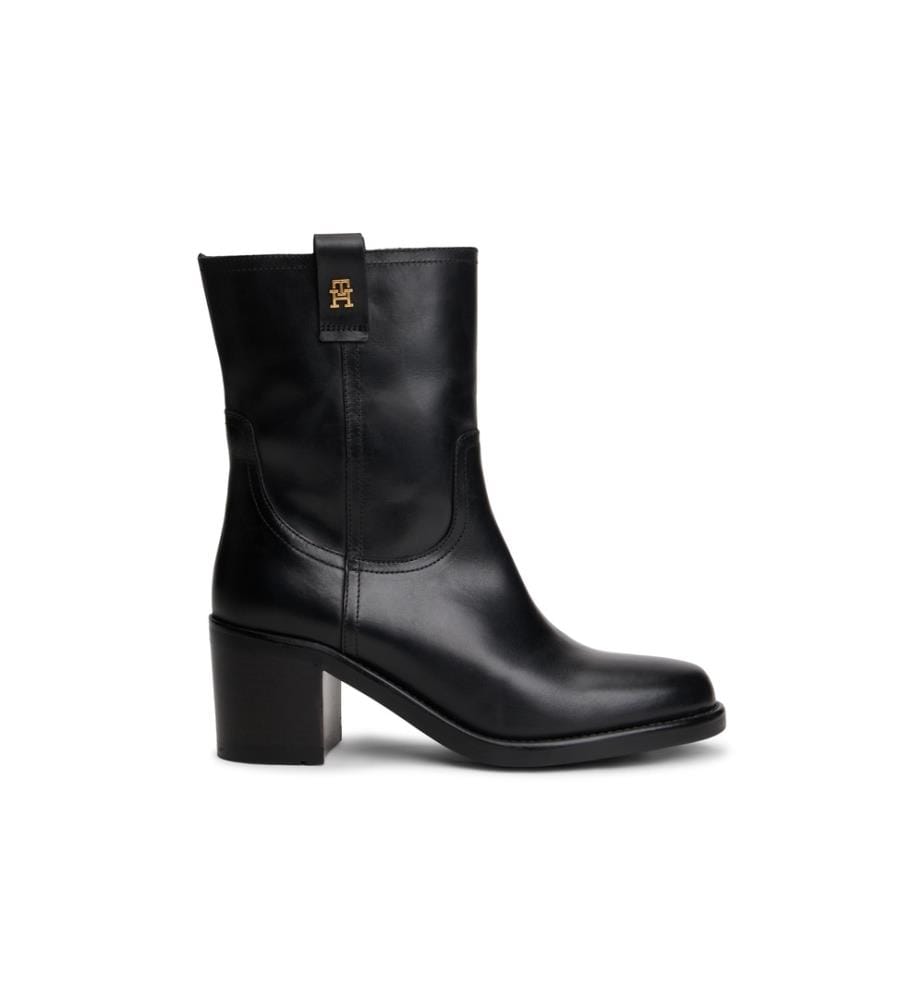 Reiterstiefeletten mit Absatz - Schwarz