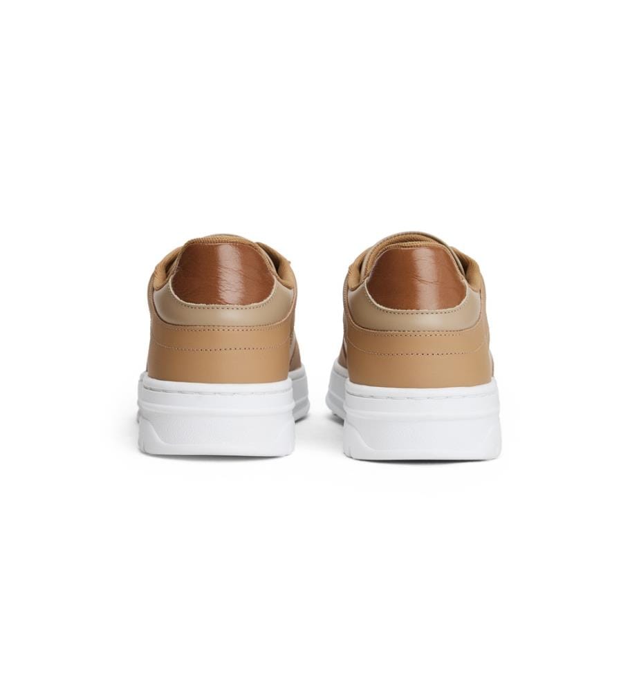 Leather sneakers - Beige and White