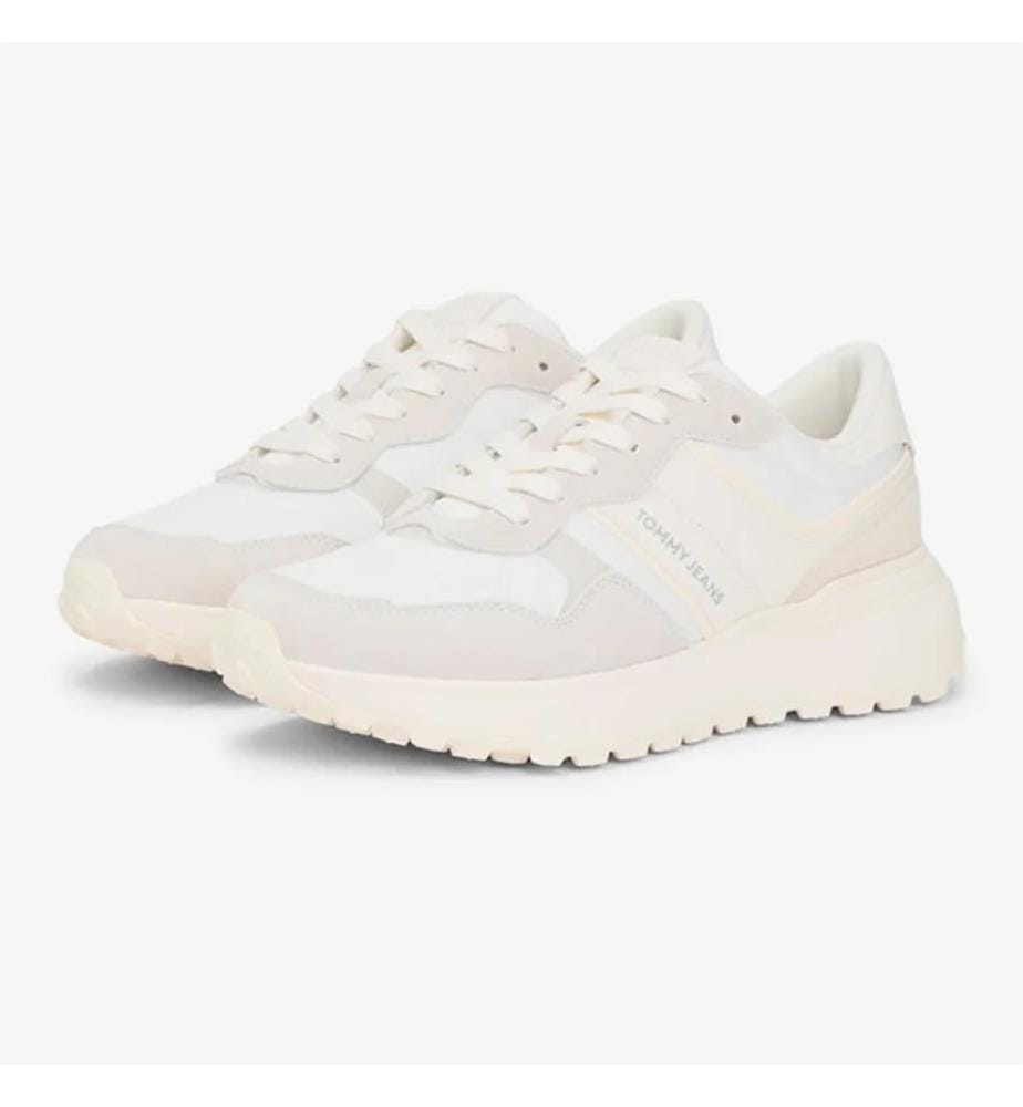 Baskets Tommy Jeans Cleated Runner - Blanc