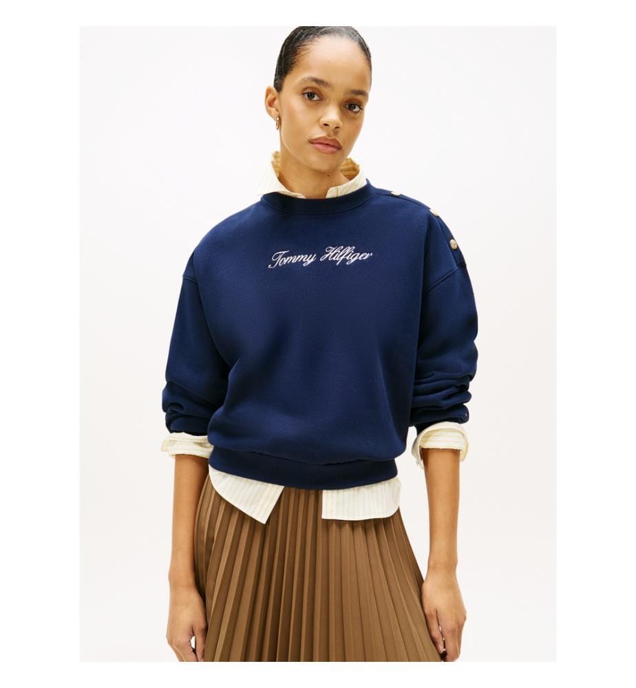 Lässig geschnittenes Sweatshirt - Marine