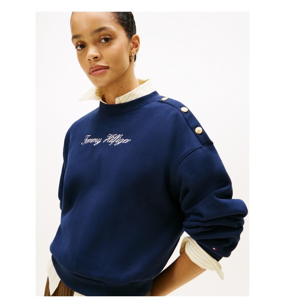 Lässig geschnittenes Sweatshirt - Marine
