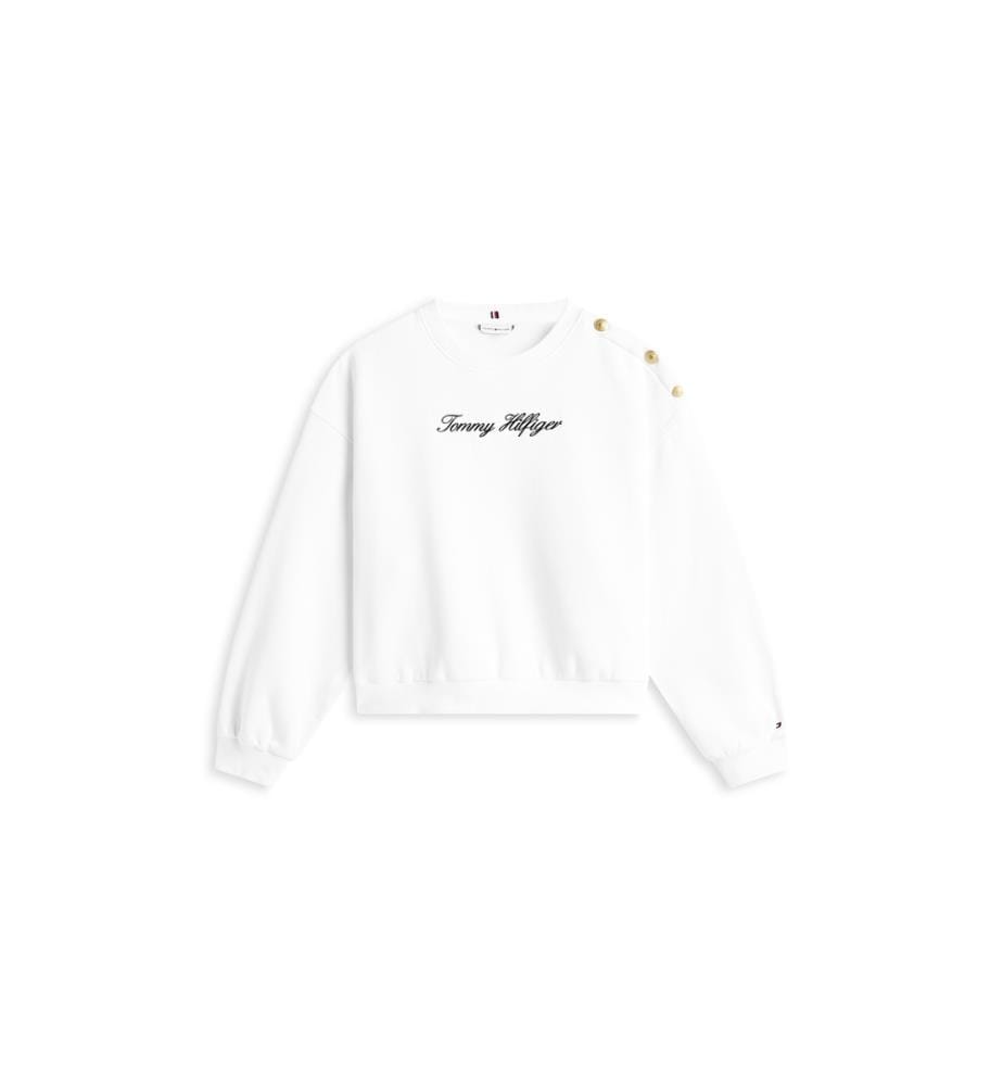 Lässig geschnittenes Sweatshirt - Weiss