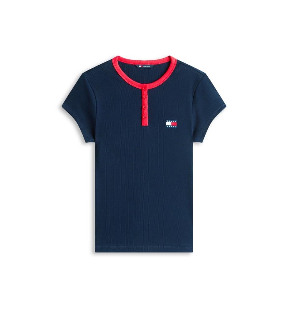 Slim Tommy Badge T-Shirt - Marine