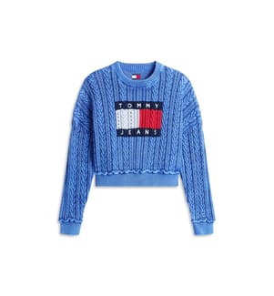 Pull en Maille Torsadée - Bleu
