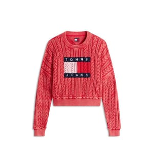 Pull en Maille Torsadée - Rouge