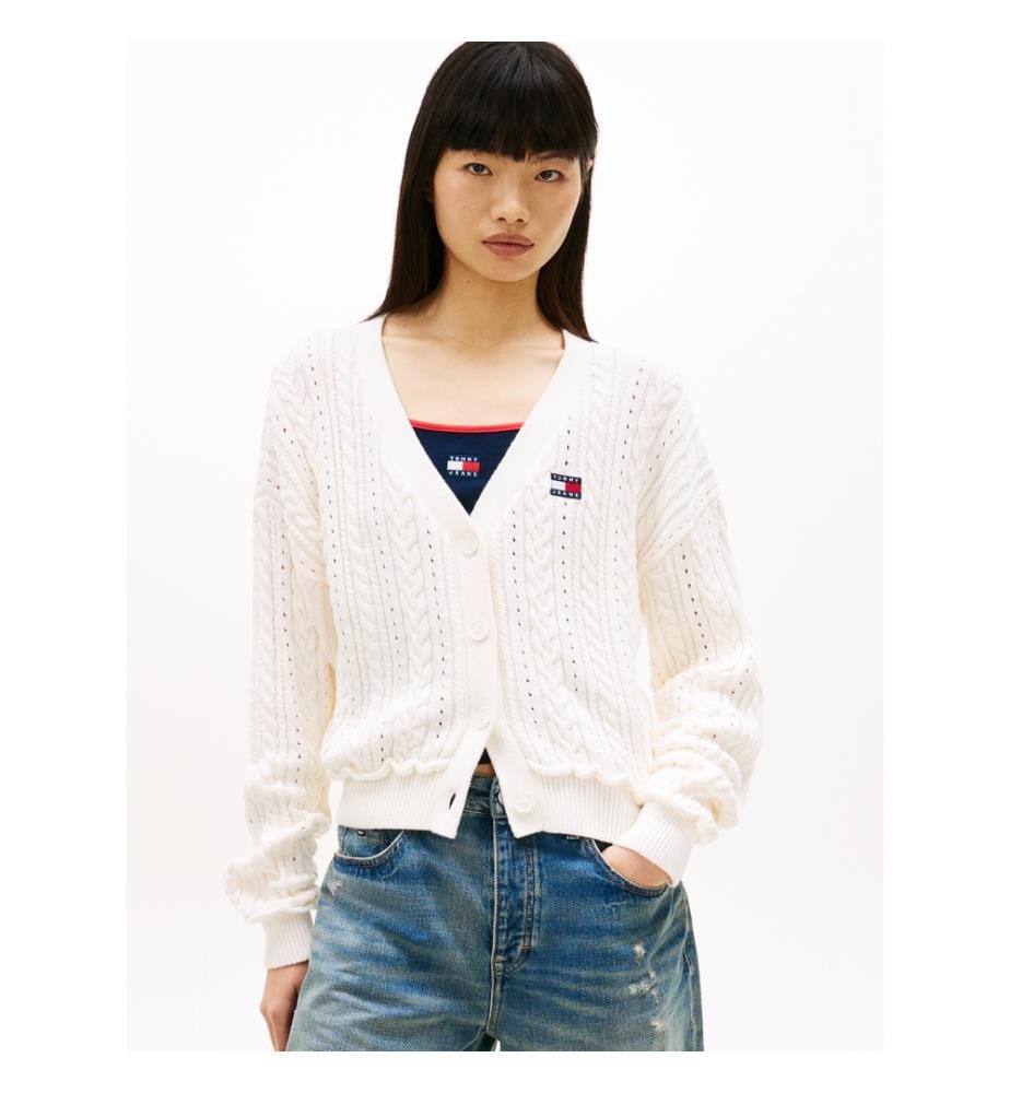 Cardigan Boxy - Blanc