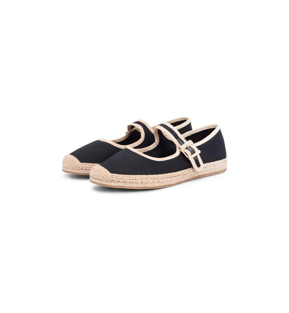 Espadrilles Mary Jane en Toile - Noir