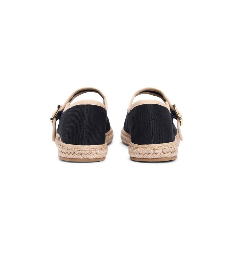 Espadrilles Mary Jane en Toile - Noir