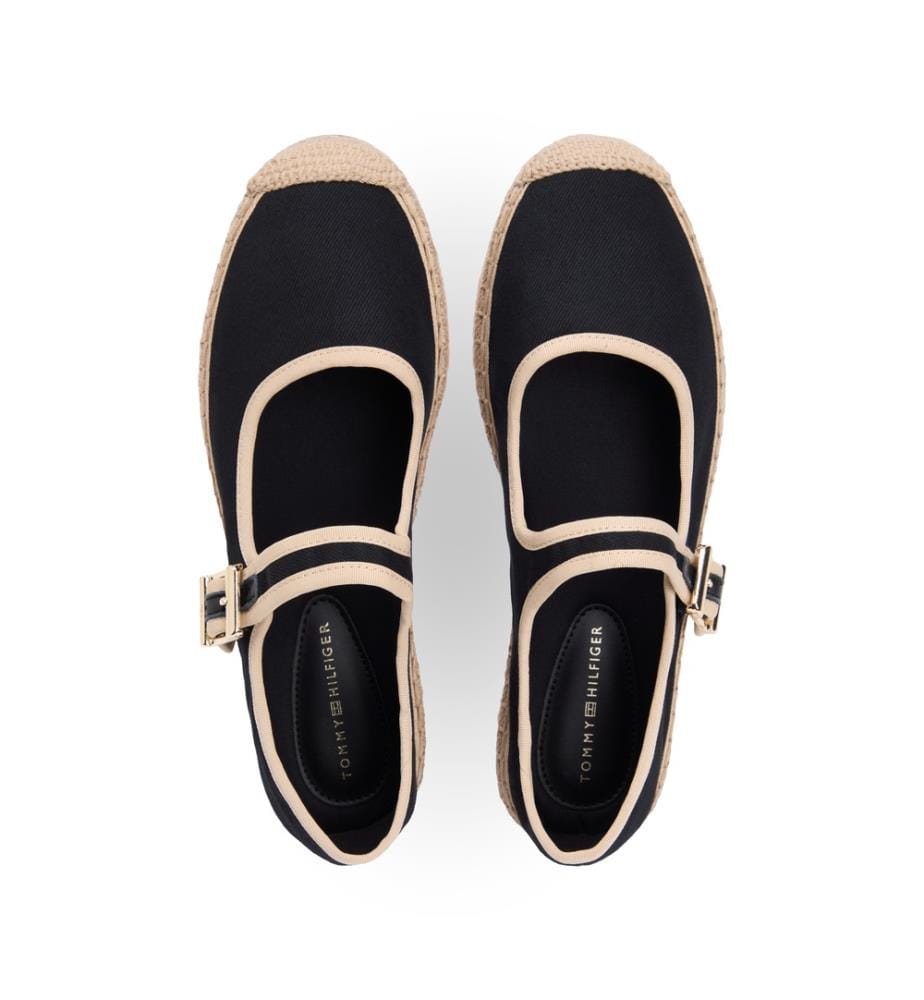 Espadrilles Mary Jane en Toile - Noir