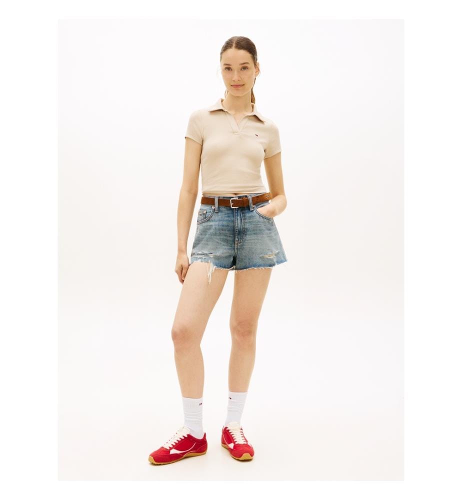 Polo Slim a coste - Beige