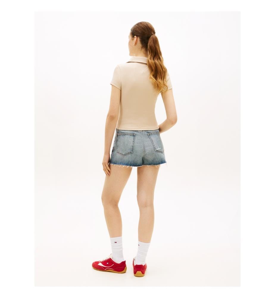 Polo Slim a coste - Beige