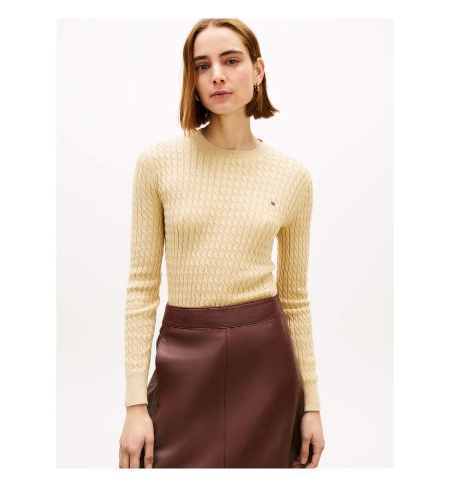Pull en Maille Torsadé - Beige