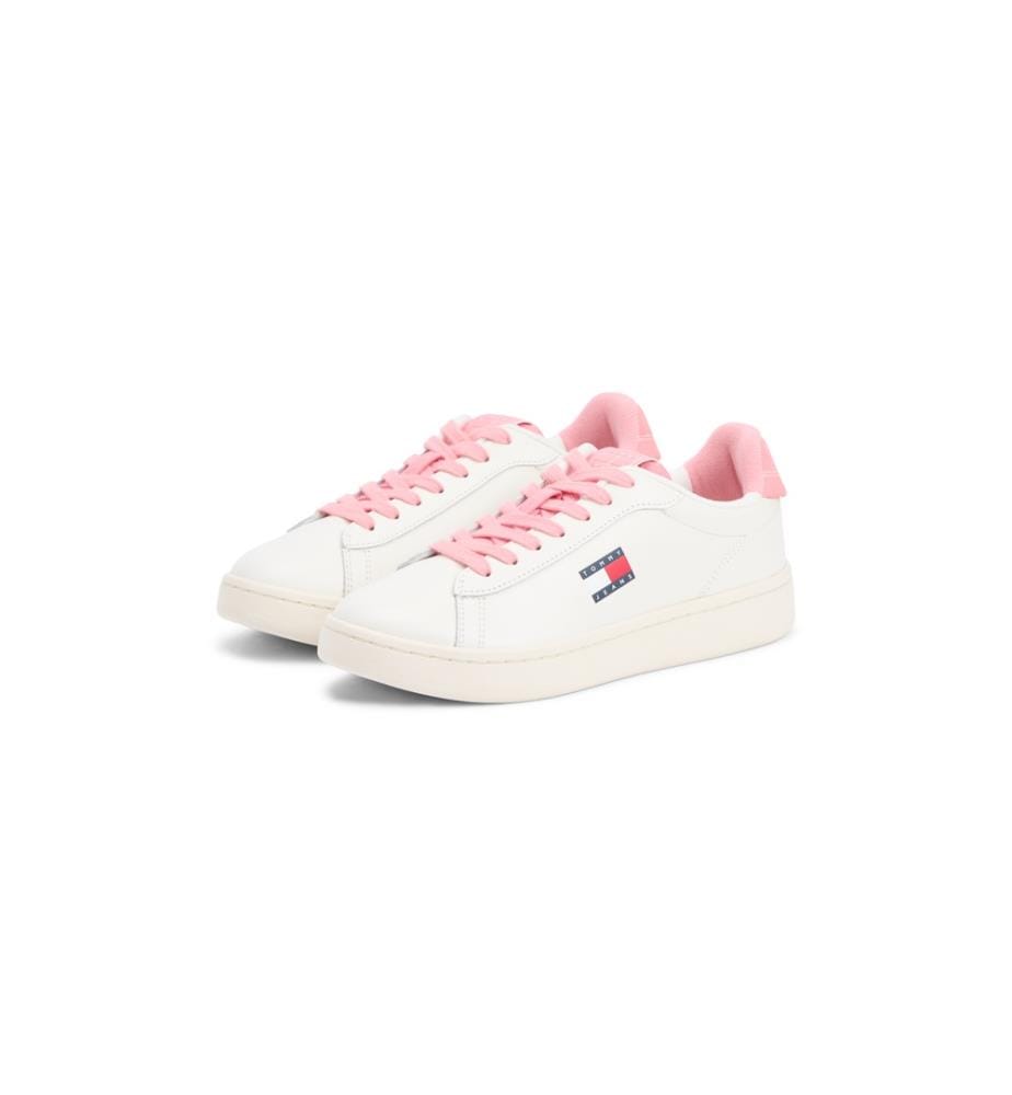 Baskets Archive en cuir - Blanc & Rose