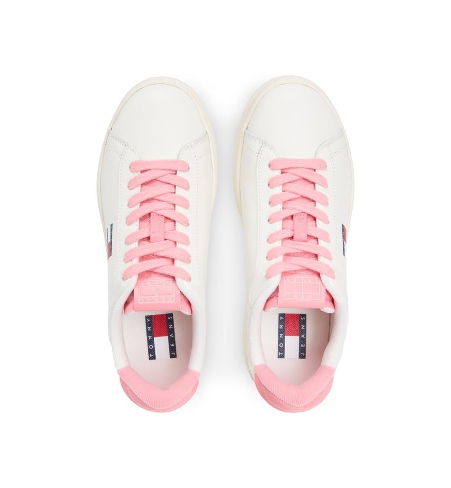 Baskets Archive en cuir - Blanc & Rose