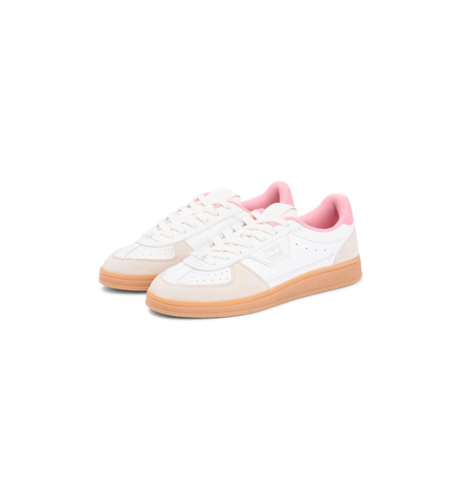 Baskets en Cuir The Greenwich - Blanc et Rose