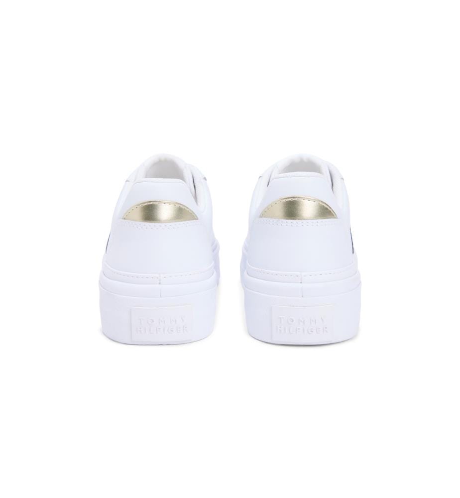 TOMMY HILFIGER Essential Court Gestreifte Sneakers - Weiss