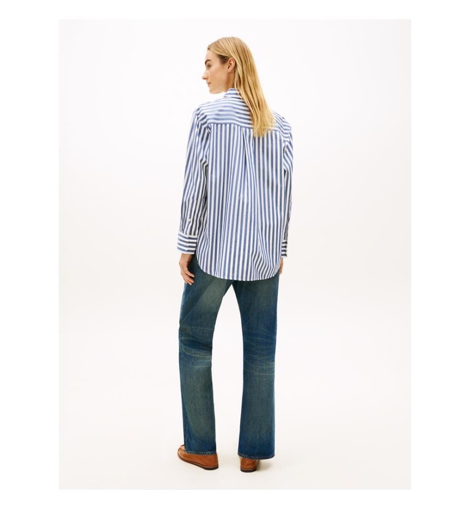 Classic Oversize Hemd - Blau und Weiss