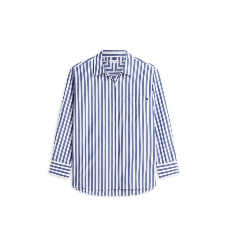 Classic Oversize Hemd - Blau und Weiss