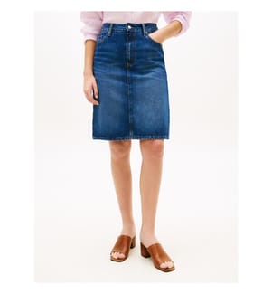 Bleistiftrock aus Denim - Blau