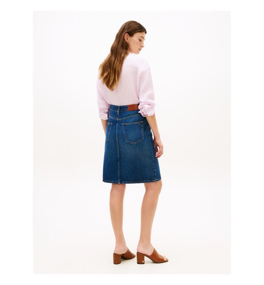 Bleistiftrock aus Denim - Blau