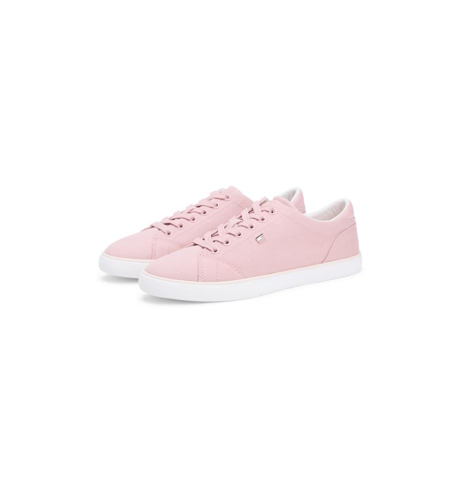 Baskets Basses en Toile - Rose Clair