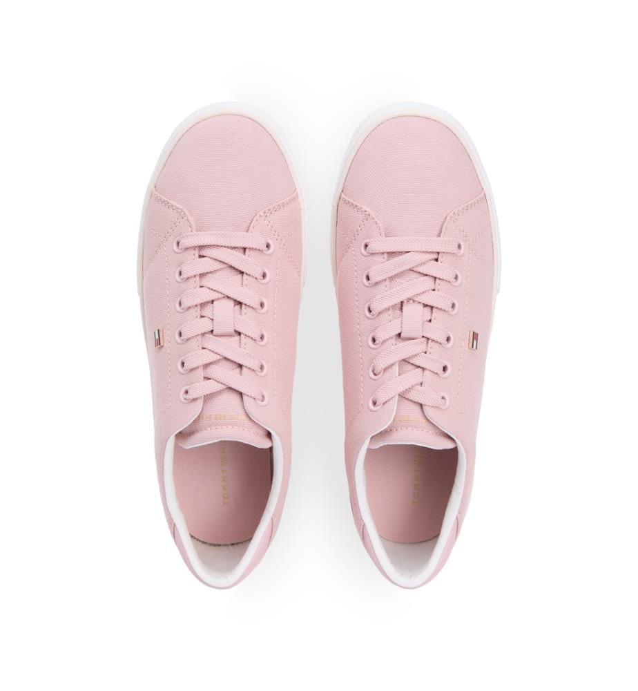 Baskets Basses en Toile - Rose Clair
