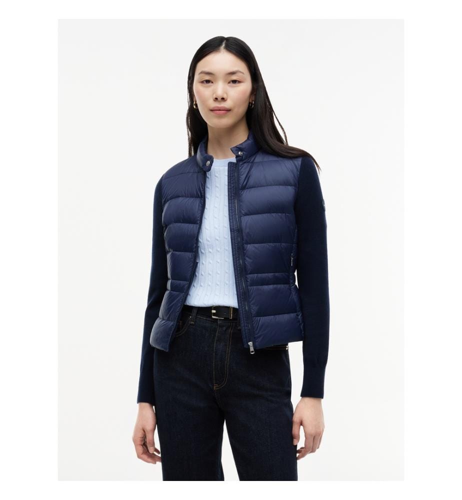 Lw Down-Strickjacke aus Mischgewebe – Dunkelblau
