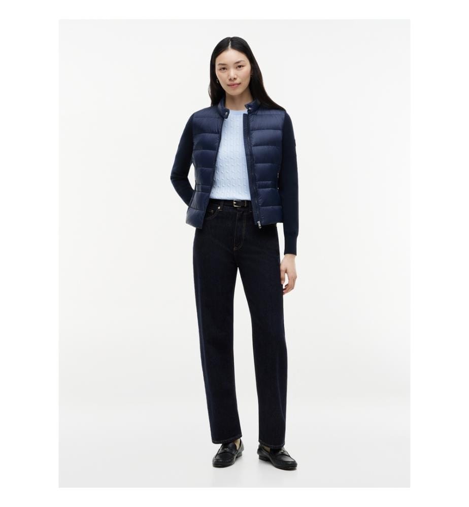 Lw Down-Strickjacke aus Mischgewebe – Dunkelblau